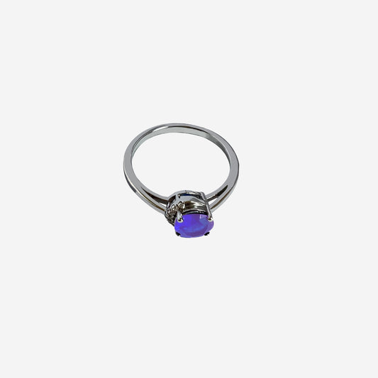 Halo Gemstone Ring with Lab Grown Diamond